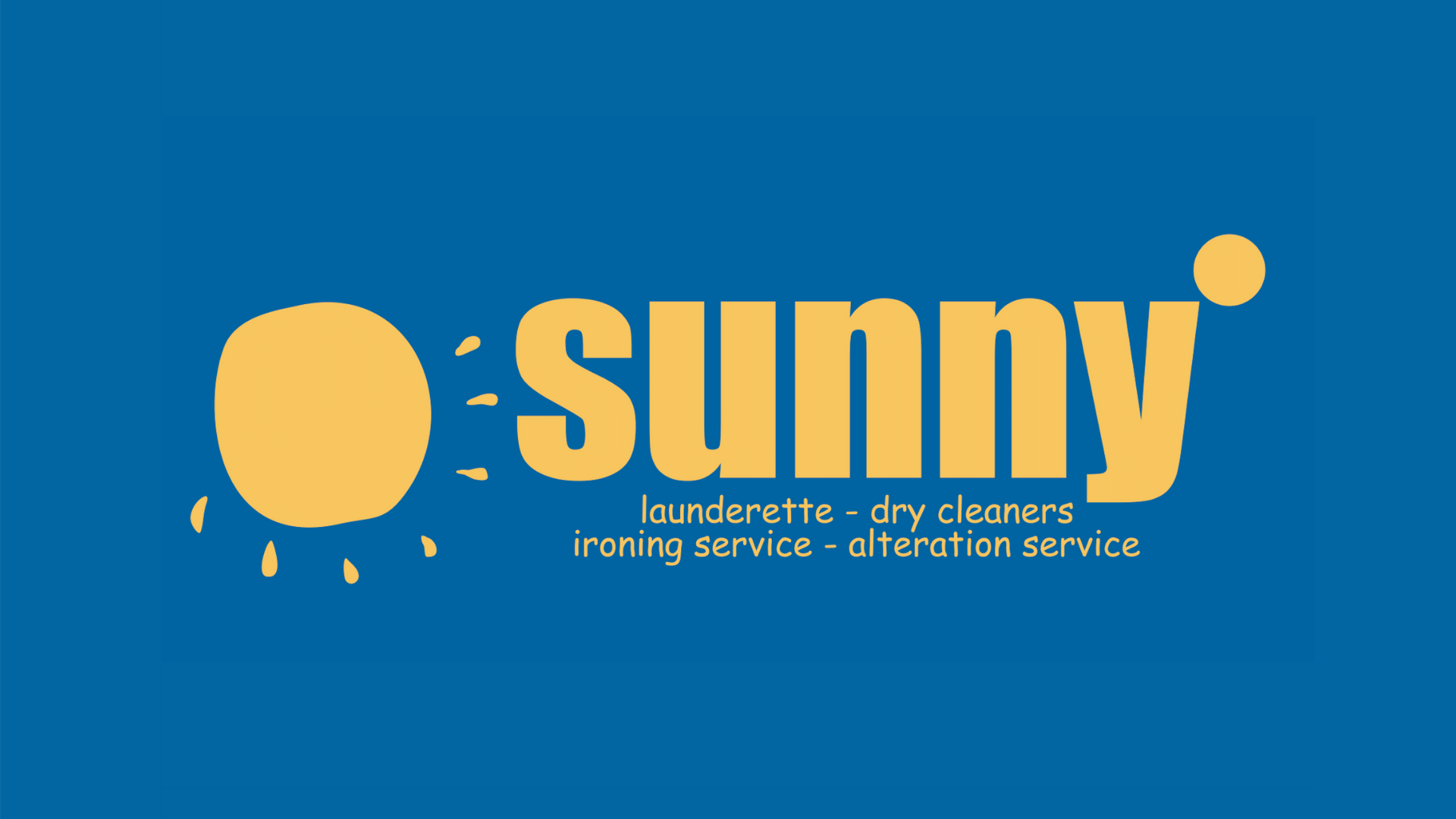 Sunny laundry and dry cleaning logo